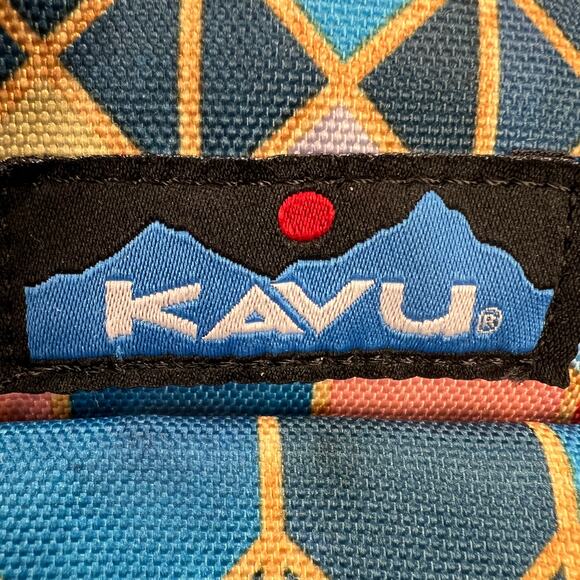 Kavu Rope Sling Backpack Bag Stained Glass Print Multi Pocket
